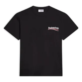 T-shirt met korte mouwen en logo van de Political Campaign “Zwart” 612964TKVJ11070