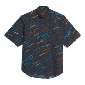 T-shirt met korte mouwen en logoprint “Black” 556869TDL542771