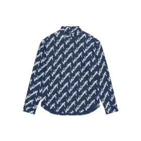 T-shirt met korte mouwen en Scribble-logo, ruime pasvorm “Midnight Blue” 662983TLLJ48502