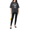 T-shirt met korte mouwen en Varsity-logo “Washed Black” 612966TMV981000