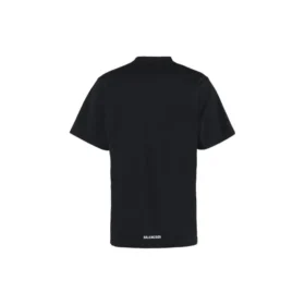 T-shirt met lange achterkant en boxy pasvorm “Zwart” 681045TLVH91070