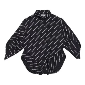 T-shirt met lange mouwen en ‘Typo’-logo-print “Zwart” 671663TLLJ11070