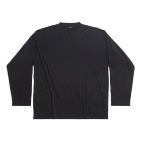 T-shirt met lange mouwen, oversized “Black Faded” 739783TOVF49034