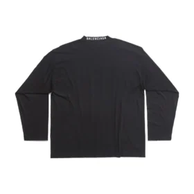 T-shirt met lange mouwen, oversized “Black Faded” 739783TOVF49034