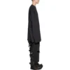 T-shirt met lange mouwen, oversized “Black Faded” 739783TOVF49034