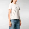 T-shirt met logo en ronde hals Grijs/Wit 612964TJVD99054