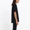T-shirt met logo, losse pasvorm, korte mouwen, unisex, zwart 556150TAV441000