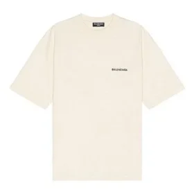 T-shirt met logo, medium pasvorm “Beige” 612966TMVF49069