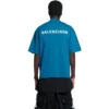 T-shirt met logo, medium pasvorm “Blue” 612966TLVB99567