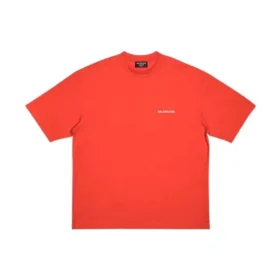 T-shirt met logo, medium pasvorm “Bright Red” 612966TMVF43168
