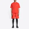 T-shirt met logo, medium pasvorm “Bright Red” 612966TMVF43168
