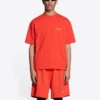 T-shirt met logo, medium pasvorm “Bright Red” 612966TMVF43168