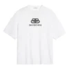 T-shirt met logo op de borst, alfabetprint, korte mouwen, wit 570813TEV489044