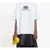 T-shirt met logo op de borst, alfabetprint, korte mouwen, wit 570813TEV489044