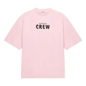 T-shirt met logo-opdruk, korte mouwen, roze/rood 620941TIVG91900