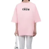 T-shirt met logo-opdruk, korte mouwen, roze/rood 620941TIVG91900