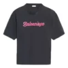 T-shirt met logo-opdruk, korte mouwen, unisex, zwart 583098TFV598465