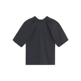 T-shirt met logo-opdruk, korte mouwen, unisex, zwart 583098TFV598465