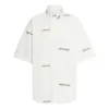 T-shirt met logo over het hele oppervlak en korte mouwen “White Black” 681702TOL659040