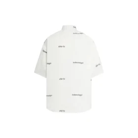 T-shirt met logo over het hele oppervlak en korte mouwen “White Black” 681702TOL659040