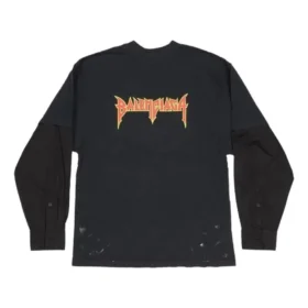T-shirt met metalen lagen “Black Faded” 698631TMV881055