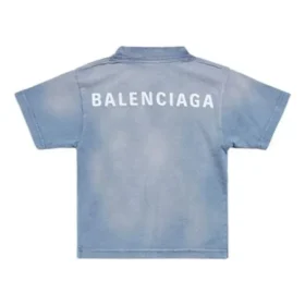 T-shirt met opdruk op de rug “Blue White” 681864TPVK14313