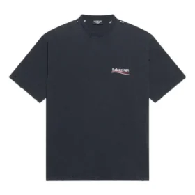 T-shirt met Political Campaign, Large-pasvorm “Washed Black” 641675TKVJ19034