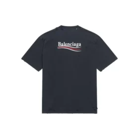 T-shirt met Political Campaign, Large-pasvorm “Washed Black” 641675TKVJ19034