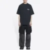 T-shirt met Political Campaign, Large-pasvorm “Washed Black” 641675TKVJ19034