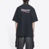 T-shirt met Political Campaign, Large-pasvorm “Washed Black” 641675TKVJ19034