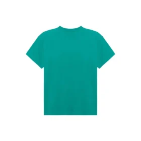 T-shirt met portretprint, logo, retro, losvallend, korte mouwen, groen 612965TIV473640