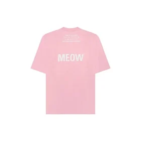 T-shirt met ronde hals en korte mouwen, roze, met print 641532TJVG85630