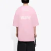 T-shirt met ronde hals en korte mouwen, roze, met print 641532TJVG85630