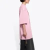 T-shirt met ronde hals en korte mouwen, roze, met print 641532TJVG85630