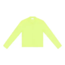 T-shirt met ronde hals en lange mouwen “Fluo Yellow” 704103TMVB77204