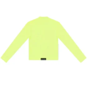T-shirt met ronde hals en lange mouwen “Fluo Yellow” 704103TMVB77204