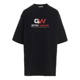 T-shirt met ronde hals en print, zwart 620941TIVD51000