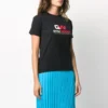 T-shirt met ronde hals en print, zwart 620941TIVD51000