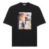 T-shirt met ronde hals en print, zwart 641532TJVG81000