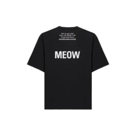 T-shirt met ronde hals en print, zwart 641532TJVG81000