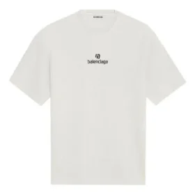 T-shirt met ronde hals en sponsorlogo, wit 612965TJVD99054