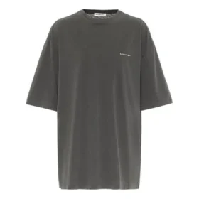 T-shirt met ronde hals, klein logo, korte mouwen, grijs 556104TYK281055