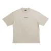 T-shirt met rugprint, medium pasvorm “Beige” 612966TOVJ89763