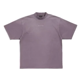 T-shirt met rugprint, medium pasvorm “Purple Grey” 764235TPVK15500