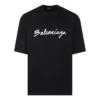 T-shirt met scriptlogo “Black White” 612966TMVB41070
