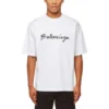 T-shirt met scriptlogo “White/Black” 612966TMVB49040
