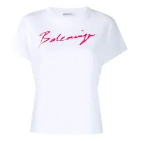 T-shirt met Signature Alphabet-logo, korte mouwen, wit 583217TFV639783