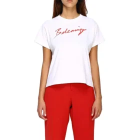 T-shirt met Signature Alphabet-logo, korte mouwen, wit 583217TFV639783