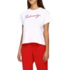 T-shirt met Signature Alphabet-logo, korte mouwen, wit 583217TFV639783