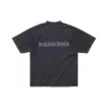 T-shirt met sjabloonprint “Zwart” 764235TQVA31750